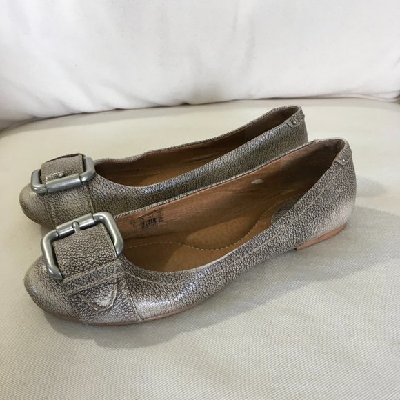 Fossil Slip On Ballet Flats Buckle Accent - Picture 1 of 8